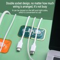 thumbnail image 4 of 4-Pack Self-Adhesive Cable Organizer Clips, Wire Manager for Desk and Home Office, Cord Holder for Data Cable Routing and Phone Chargers, 4 of 8