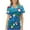 Blue, variant on Kayannuo Print Nursing Uniforms Scrub for Women Women Short Sleeve V-neck Tops Working Uniform Christmas Blouse