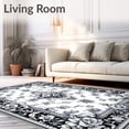 thumbnail image 2 of ODIKA 5'x7' Machine Washable Non-Slip Area Rug, Black Non Slip Rubber for Hallway Entryway High Traffic Rug, White, 56242, 2 of 7