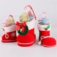 thumbnail image 3 of Prácticas botas de flocado de Navidad Botas de caramelo Suministros de decoración para el hogar Diseño inteligente 3 piezas JAMW Sencillez, 3 of 5