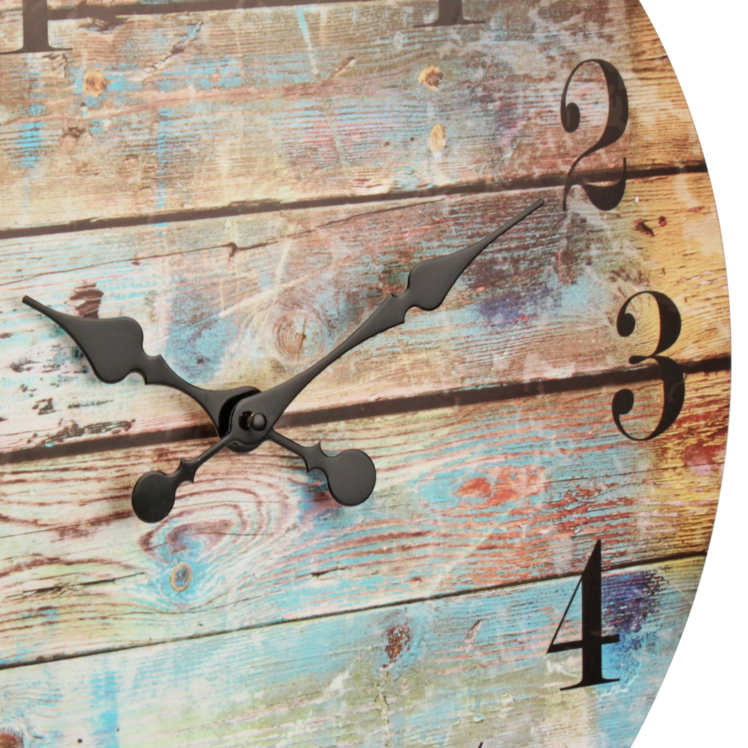 STONEBRIAR 18" Quartz Farmhouse Indoor Wall Clock, Easy Installation