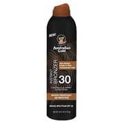 Australian Gold SPF 30 Continuous Spray Sunscreen with Instant Bronzer, 6 Fl Oz