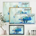 thumbnail image 4 of Designart 'Blue Coloured Tree Abstract Impression I' Modern Framed Canvas Wall Art Print, 4 of 5