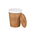 thumbnail image 2 of Kouboo Cambria Rattan Laundry Mesh Hamper with Liner, Laundry Hamper with Lid For Clothes, Handwoven Storage Basket, Honey Brown, 2 of 6