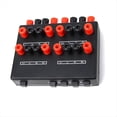 thumbnail image 2 of Mini 2-IN-4-OUT Stereo Audio Selector Amplifier Switcher Box Speaker Splitter SP-24B Speaker Selector Box,1 x Speaker Selector Box,black, 2 of 6