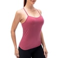 thumbnail image 1 of TFixol Camisola con sujetador para mujer, chaleco deportivo con tirantes finos, color liso, 1 of 8