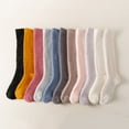 thumbnail image 4 of Vinsonshop 4 Pairs Knee High Socks for Women Fuzzy Socks Women Comfortable Socks for Women Fluffy Socks Winter Socks for Women Grip Socks Fluzzy Socks Gray One Size, 4 of 8