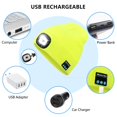 thumbnail image 4 of Bluetooth Beanie Hat with Light, Unisex USB Rechargeable 6 LED Headlamp Cap with Headphones, Built-in Stereo Speakers & Mic Winter Knitted Beanie Hat (Fluorescent Yellow), 4 of 8
