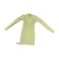 thumbnail image 2 of Ropa femenina a escala 1/6 para figura de acción de 12 pulgadas, traje de manga larga, cuello redondo, vestido ajustado, ropa de moda coleccionable Verde claro, 2 of 10