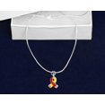 thumbnail image 2 of Small Red & Yellow Ribbon Awareness Necklaces, 2 of 3