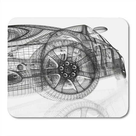 KDAGR Line 3D Model Cars Engine Render Wire Technology Invention Mousepad Mouse Pad Mouse Mat 9x10 (Best Mouse For 3d Modeling)