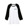 thumbnail image 1 of Simplify Unisex 3/4 Sleeves Baseball Raglan T-Shirt Tee White Black 2X-Large, 1 of 4