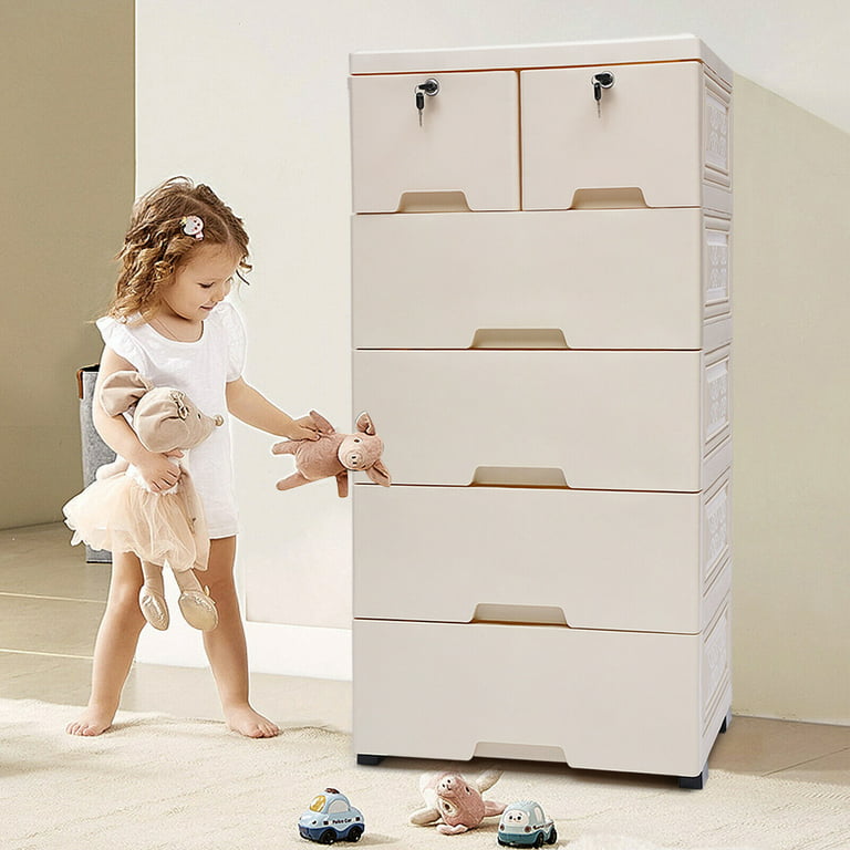 Plastic Drawers Dresser, Toy Storage Cabinet, Closet Drawers Tall Baby Dresser  Organizer For Clothes Playroom, Bedroom Furniture - Storage Holders & Racks  - AliExpress
