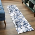 thumbnail image 3 of Watercolor Forest Blue 2'x6' Runner Rugs for Hallway Kitchen Bedside Non Slip Washable, Abstract Art Modern Trees Entryway Rug Runners with Rubber Backing, Long Carpet Runner for Laundry Room, 3 of 8