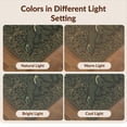thumbnail image 7 of Design&I 8'x10' Washable Area Rug Sleek Flatweave Pet Friendly Bird Botanical Vintage Scroll Foliage Border Moody Whimsical Refined Structured for King Size Bedroom, Under Bed, 7 of 7