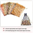 thumbnail image 4 of Bolsas de Organza Uxcell, Bolsas de Malla Transparente con Corazón de Flores, Bolsas de Regalo con Cierre, Paquete de Fiesta a Granel, Bolsas para Joyería Multicolor-Dorado 5" x 7", 4 of 6