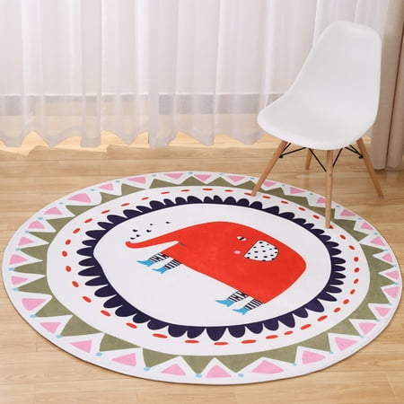 60 70 80 90 100cm Round Anti Slip Soft Carpets Child Room Floor Mat Bedroom Rug