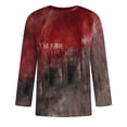 thumbnail image 2 of Camisas de Manga Larga para Hombres Imprimir Blusa de Manga Corta de Cuello Redondo, Camisas de Lino para Hombres, 2 of 4