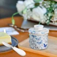 thumbnail image 4 of J.west Ceramic Butter Dish, Butterfly Farmhouse Butter Crock for Counter with Water Line, French Butter Keeper with Lid Bell Shaped, 4 of 4