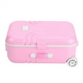 thumbnail image 4 of Baby Suitcase Toy Cute Plastic Rolling Suitcase Mini Luggage Box (Pink), 4 of 11