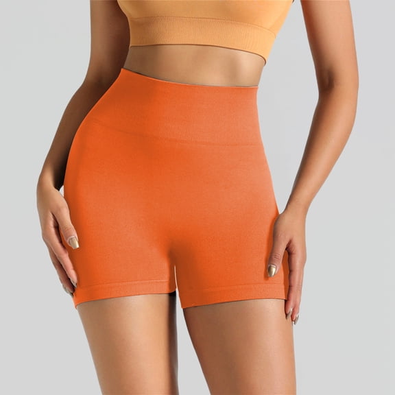 WCJM Seamless High Waist Shorts for Women Peach Lifting Quick Dry Gym Running Wear