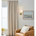 thumbnail image 3 of Better Homes & Gardens Striated Luxe Blackout Curtain, 1 Indoor Drape Panel for Bedroom, Pole Top / Back Tab, Almond Biscuit, 50"W x 108"L, Indoor Curtain Floor Length, 3 of 7