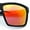 Matte Black Red - Red Mirror, variant on Polarized Color Mirror Mens Rectangle Sport Horn Rim Plastic Sunglasses Black Grey - Black