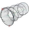 thumbnail image 3 of 1PC Foldable Bait Cast Mesh Trap Net Portable Fishing Landing Net Shrimp Cage for Fish Lobster Prawn Crayfish Crab (Dense Mesh, Big Size), 3 of 6