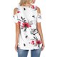 thumbnail image 5 of Tops con estampado de hombros descubiertos de manga corta con cuello en V a la moda para mujer Fridja  bn8184, 5 of 5