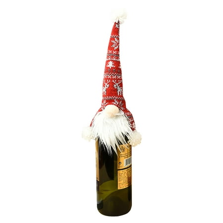 

Christmas Decoration Faceless Doll Wine Bottle Holder Santa Claus Wine Bag