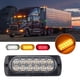 thumbnail image 5 of Luces de advertencia del coche 4PCS 12 LED estroboscópico Luz blanca + Luz amarilla Baliza de peligro Intermitente de emergencia Barras de luz de marcador lateral Señal de advertencia Lámpara intermit, 5 of 8