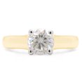 thumbnail image 2 of 1 Carat 6.5MM Round Cut Lab Created Moissanite Diamond Solitaire Engagement Rings For Women In 10K Solid Yellow Gold (G-H Color, VVS1 Clarity, 1 Cttw)-5, 2 of 7