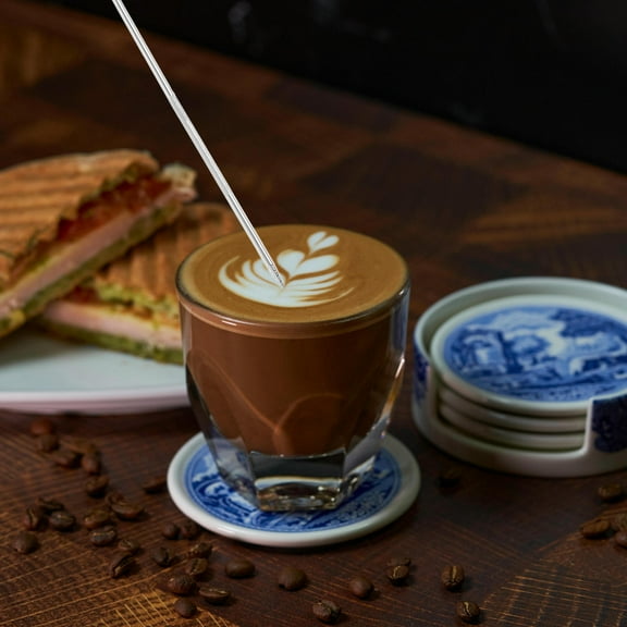 WHAMVOX Stainless Steel Coffee Stirrer Tool for Coffee, Durable and Multifunctional Silver Stir Sticks, 2 Pcs