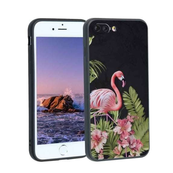 Compatible with iPhone 7 Plus Phone Case, Flamingo-8 Case Men Women, Flexible Silicone Shockproof Case for iPhone 7 Plus
