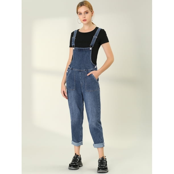 Pantalon Vaquero Zara Peto Vaquero Mujer Denim Lavado (Tallas S