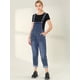 thumbnail image 2 of INSPIRE CHIC Peto De Mezclilla Ajustable Elástico Informal Para Mujer, Mono Largo, Pantalones Vaqueros, Monos Azul XL, 2 of 6