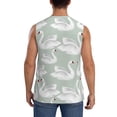 thumbnail image 4 of Balery White Birds Camisetas sin mangas para hombre, absorbe la humedad y protege contra el mal olor.-Large, 4 of 7