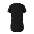 thumbnail image 6 of qucoqpe Summer Linen Tops for Women V-Neck Short Sleeve Buttons Casual Shirt Fashion Solid T-Shirt Blouse, 6 of 8