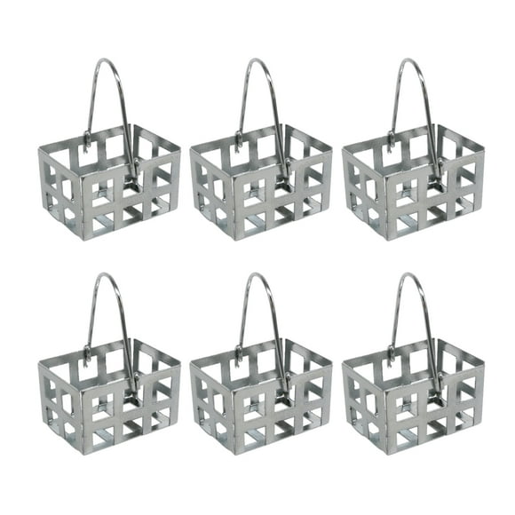 8pcs Mini House Accessories Mini Metal Basket Household Adornment Miniature Basket Model for Kids Children