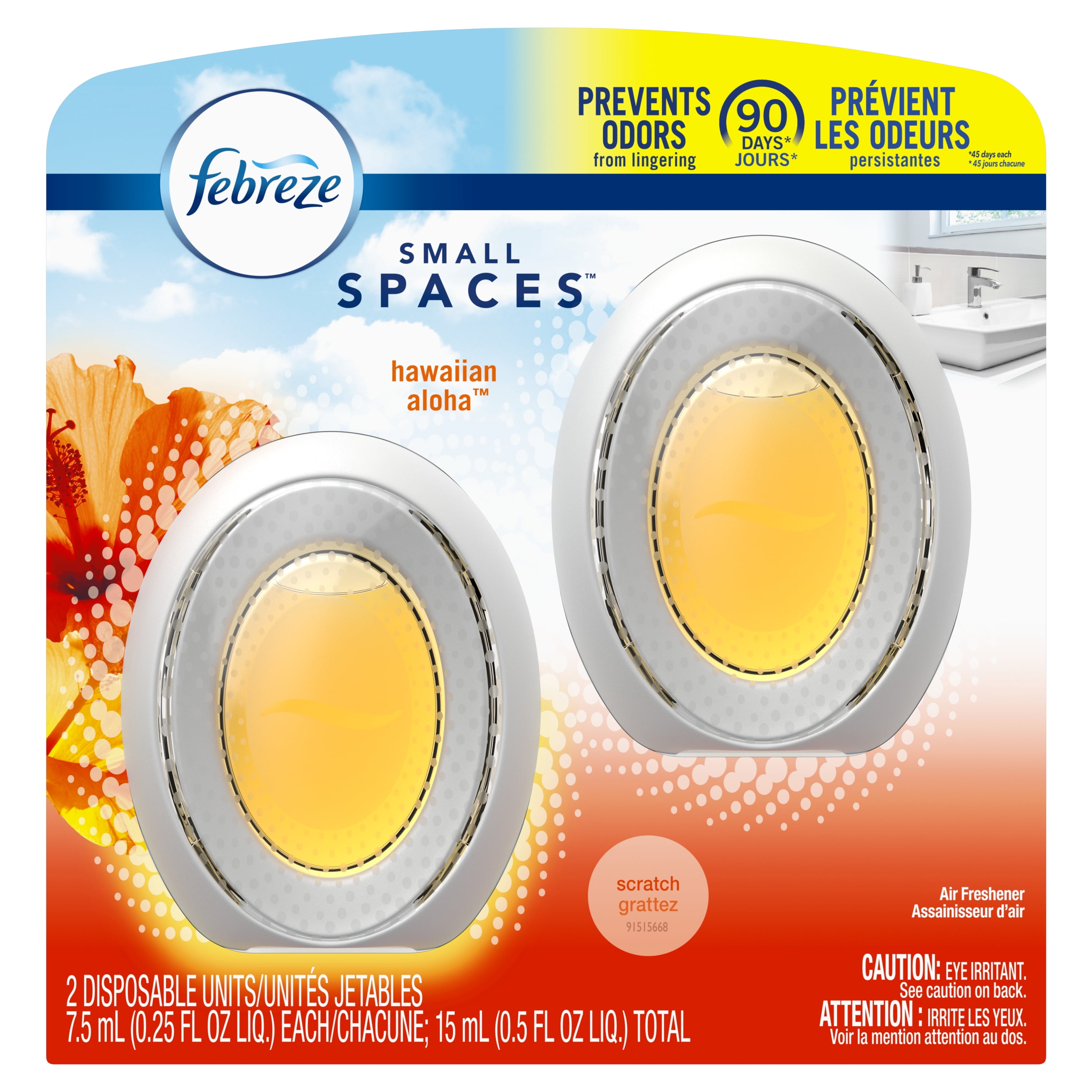 Febreze Small Spaces Air Freshener, Hawaiian Aloha, 2 Ct
