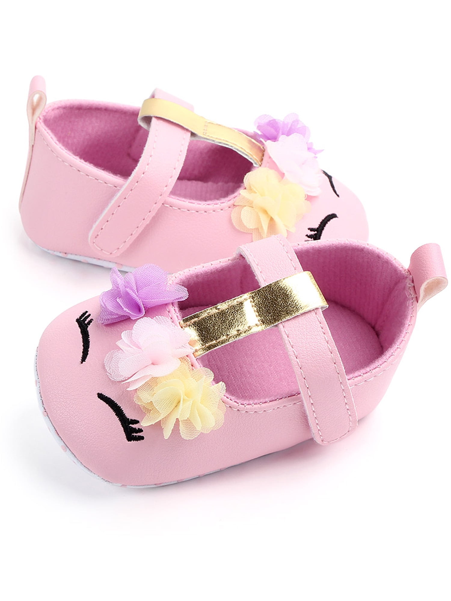 WSEVYPO Baby Girls Walking Shoes Infant Soft Sole Sneakers For First