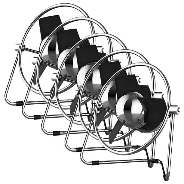 Ventilador de Escritorio Aire LuxaBreezeChrome 5Pzas 5"Ø Cromo USB y Clavija 127V 2 Velocidades Ventilador de Escritorio VentDepot MXLBC-005