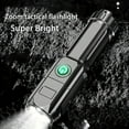 thumbnail image 6 of Tactical Flashlight, 2000 Lumens Super Bright Zoomable Flashlight - IPX5 Waterproof, Rechargeable, Long Lasting - for Camping, Hiking, Hunting, Fishing & Emergency Kits, 6 of 9