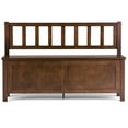 thumbnail image 6 of Artisan SOLID WOOD 47 inch Wide Transitional Entryway Storage Bench in Russet Brown, 6 of 11