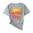 thumbnail image 5 of YHAJDS T Shirts for Women Short Sleeve Round Neck Print Casual Everyday Pullover Tops, 5 of 5