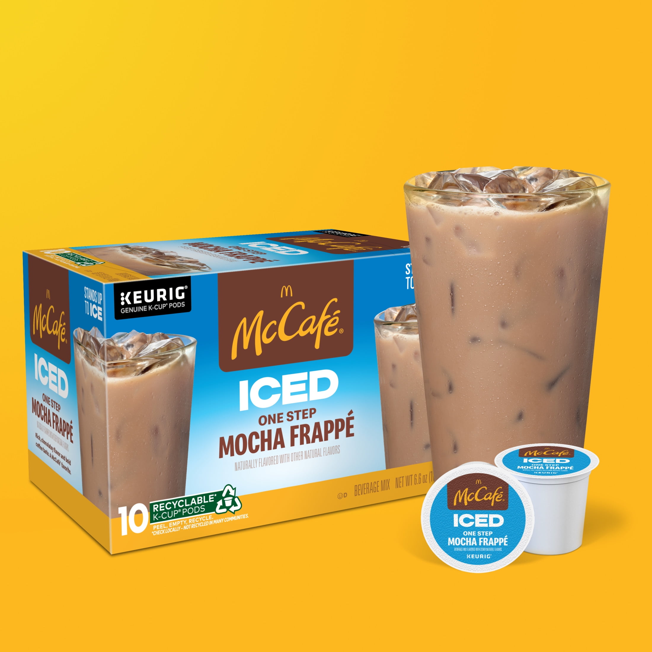 McCafe, ICED One Step Mocha Frappe K-Cup Coffee Pods, 10 Count