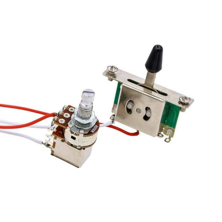 Electric Guitar Wiring Harness Kit 3 Way Toggle 1 Volume 1 Tone 500K Pots - Foto 14