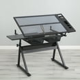thumbnail image 2 of Adjustable Drafting Table,Tilting Art Desk,Drawing Drafting Table Deskfor Drawing,Painting,Craft,Black, 2 of 8