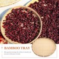 thumbnail image 4 of Bandeja tejida de bambú sin agujeros, cesta redonda de bambú, contenedor de alimentos tejido, 4 of 7