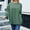 Drak Green, variant on JYLFC Ladies Plus Size Sweatshirt Crewneck Side Split Fleece Fall Fashion Long Sleeve Shirts Khaki 3XL
